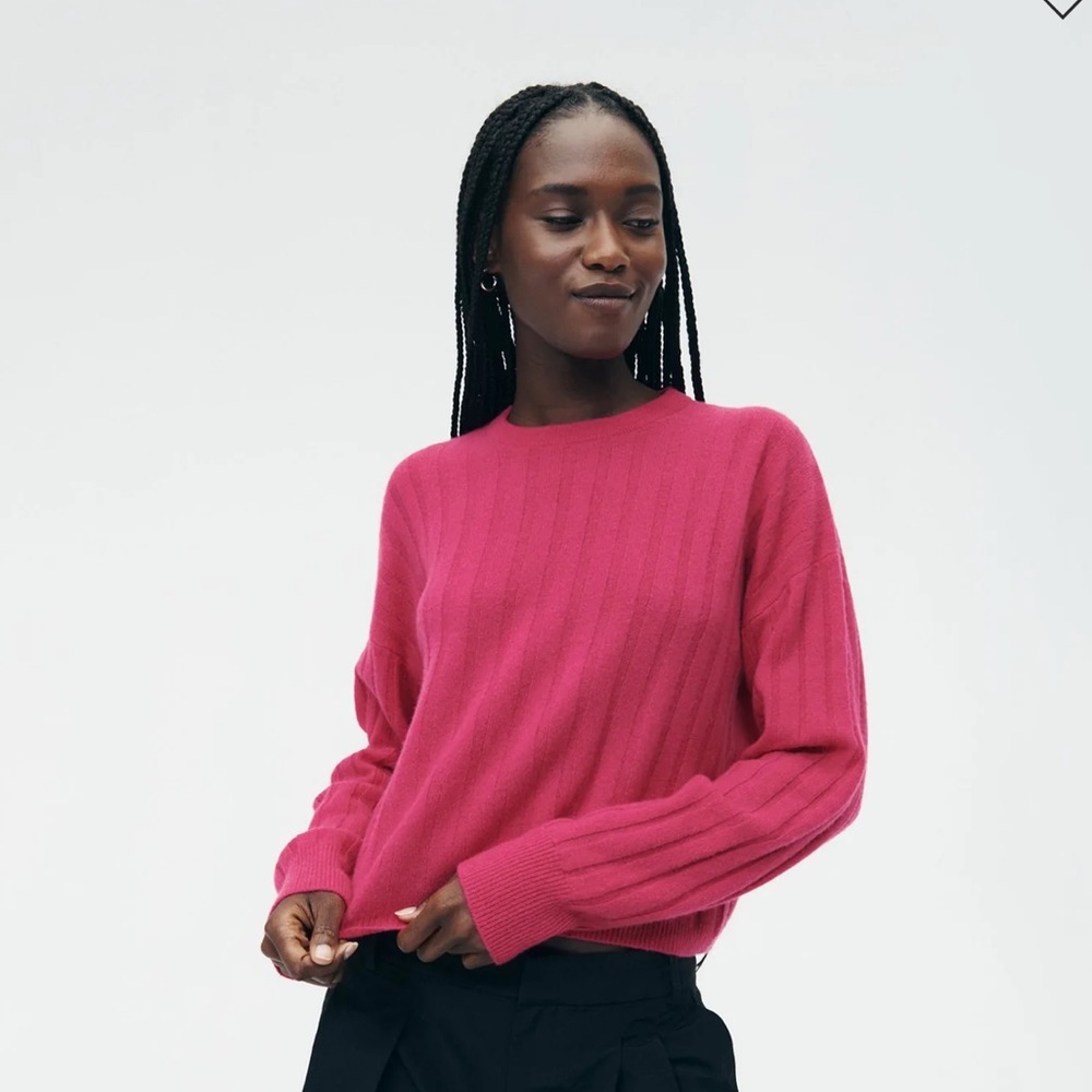 NAADAM Cashmere Ribbed Cropped Sweater